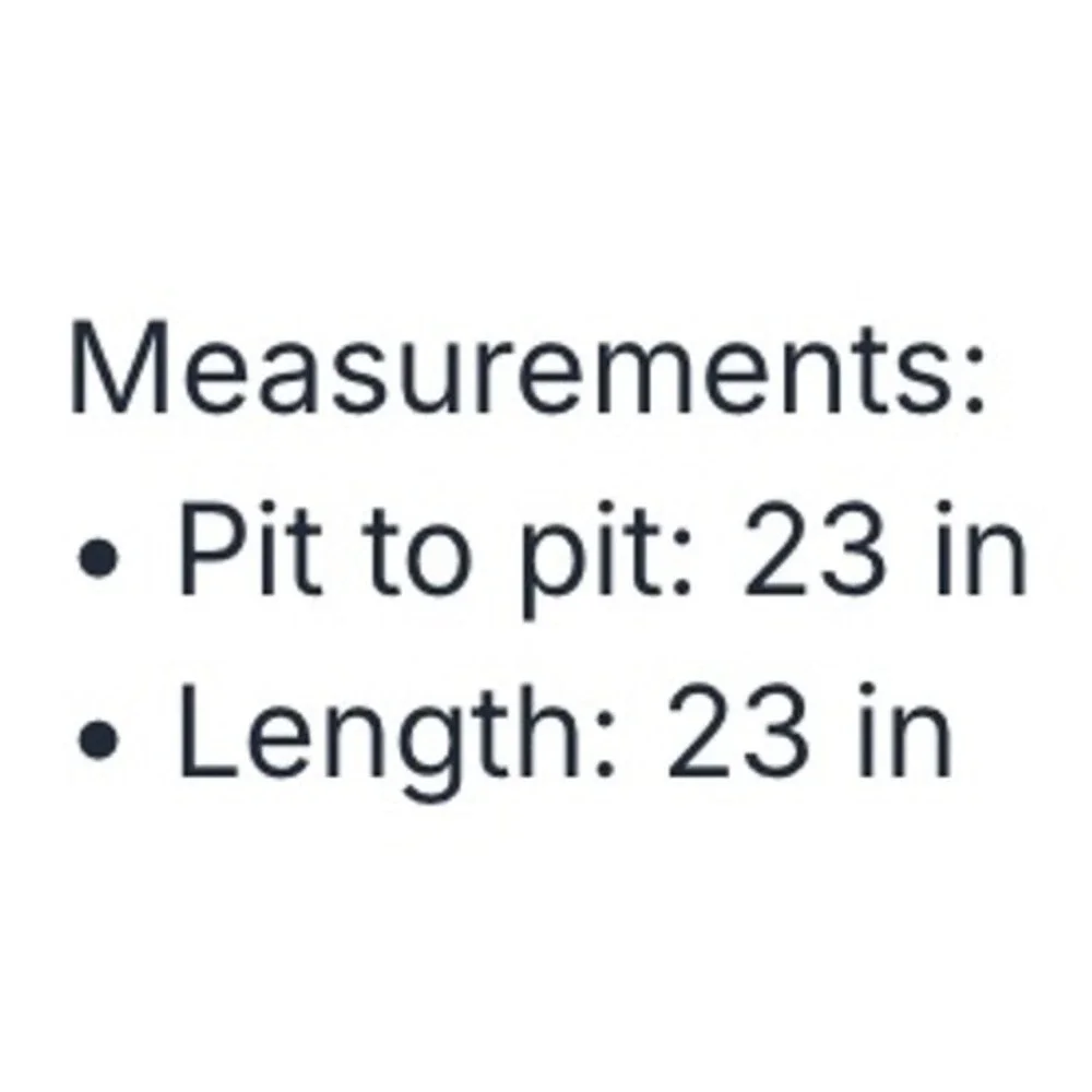 Love Moschino measurements pit
